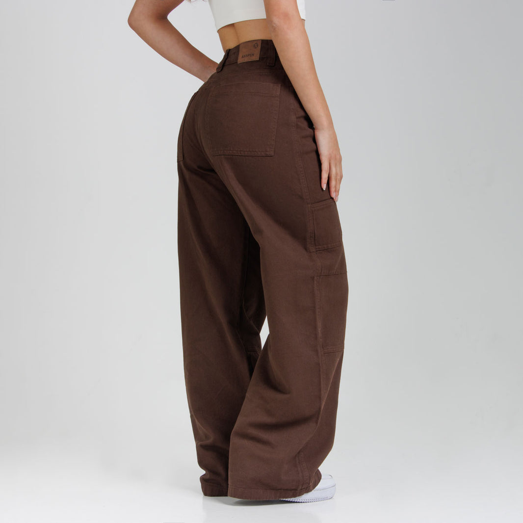 Jean Axspen Wide Leg Ax-2937 Cafe