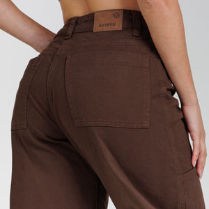 Jean Axspen Wide Leg Ax-2937 Cafe