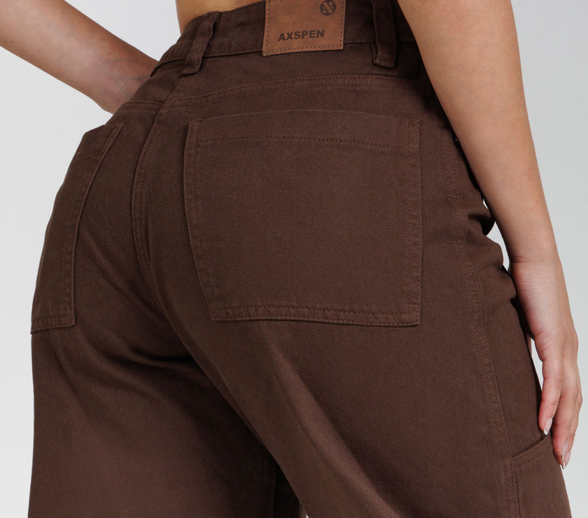 Jean Axspen Wide Leg Ax-2937 Cafe