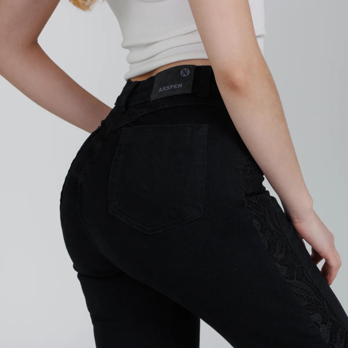 Jean Flare Negro Ox-3017 LIcrado