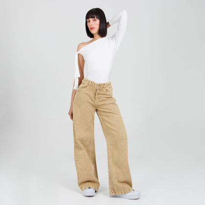 Jean Wide Leg Camel Ax-3096 Rigido