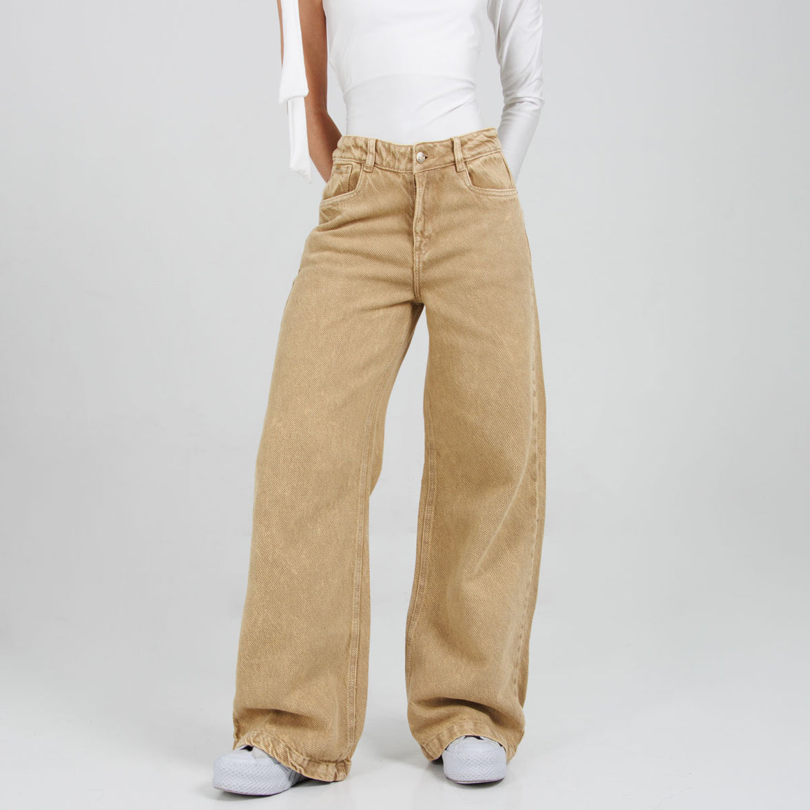 Jean Wide Leg Camel Ax-3096 Rigido
