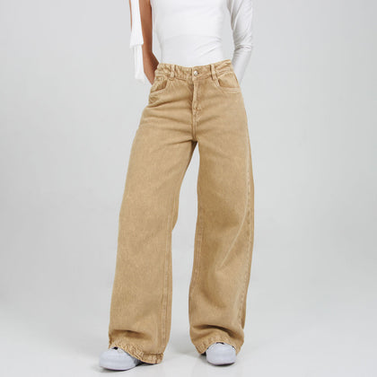 Jean Wide Leg Camel Ax-3096 Rigido
