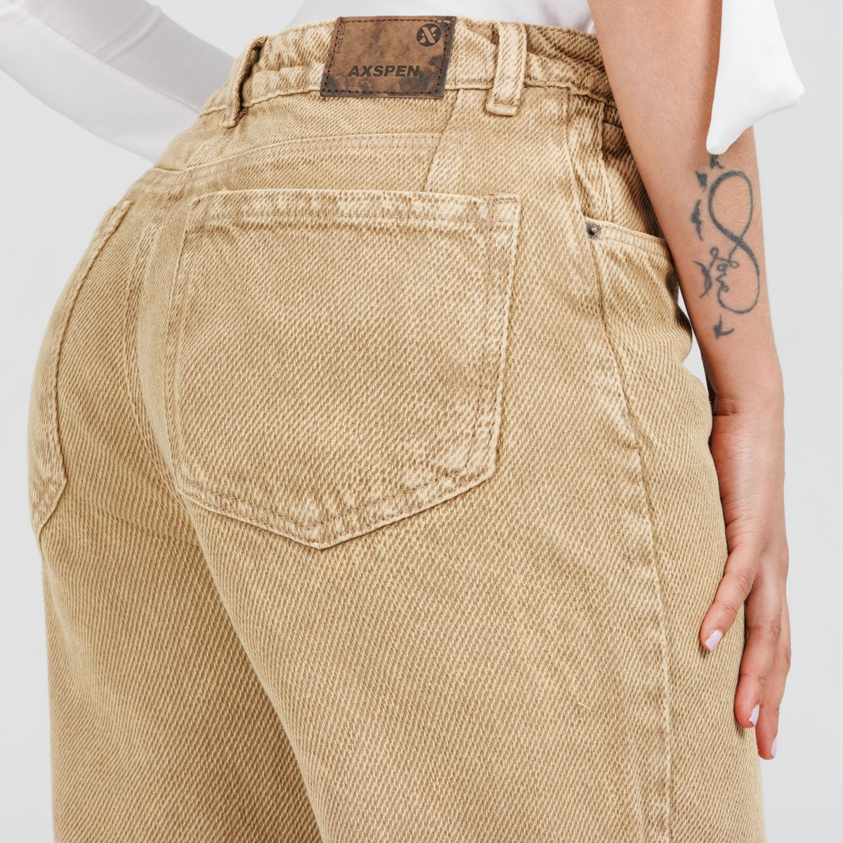 Jean Wide Leg Camel Ax-3096 Rigido