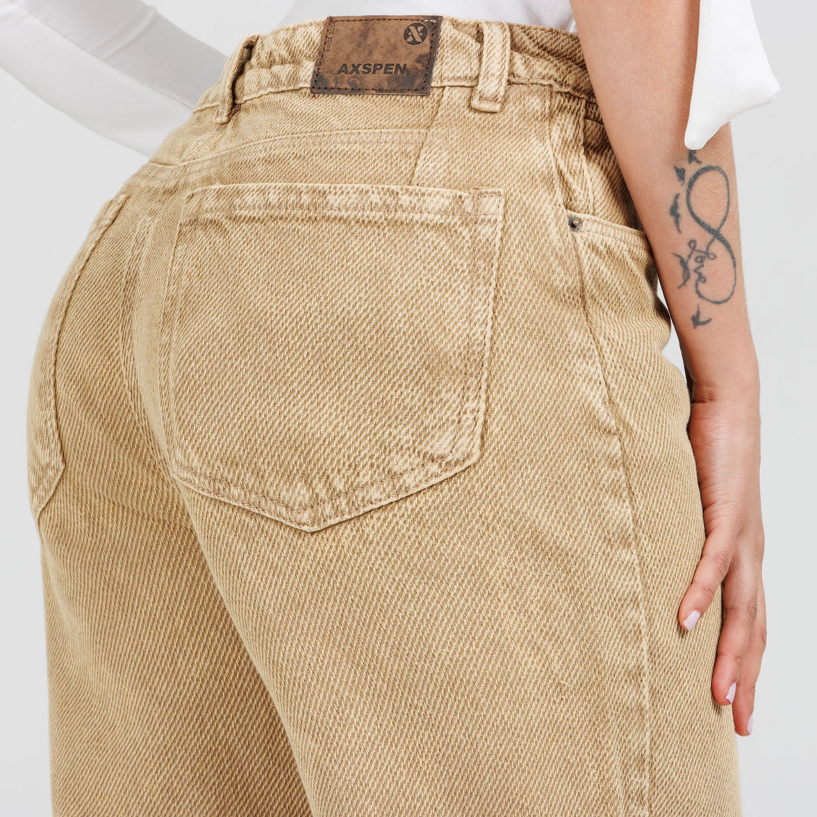 Jean Wide Leg Camel Ax-3096 Rigido