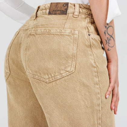 Jean Wide Leg Camel Ax-3096 Rigido