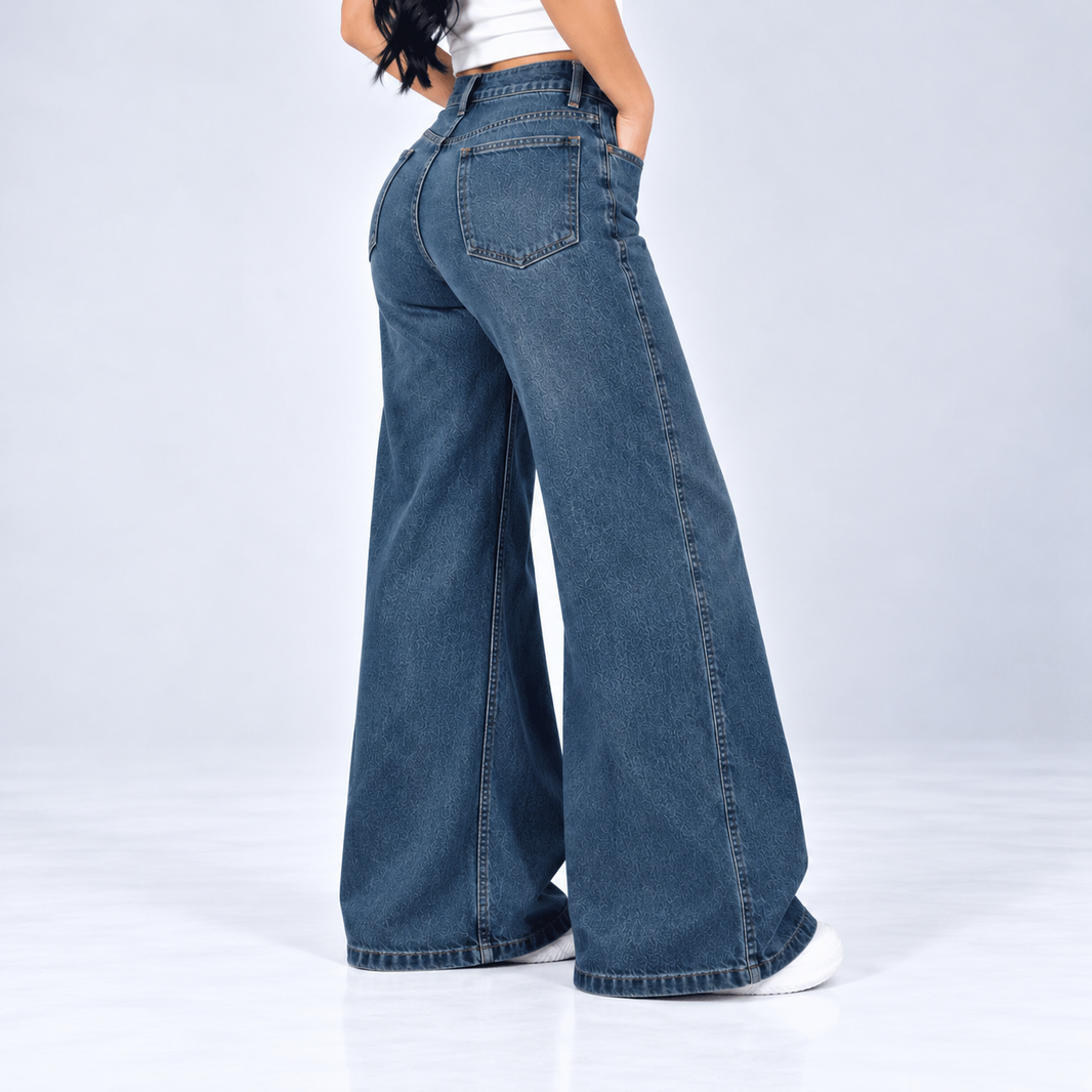 Jean Wide Leg Basico Ax-3038 Rigido