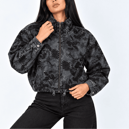 Cazadora Denim GY7148 Negro