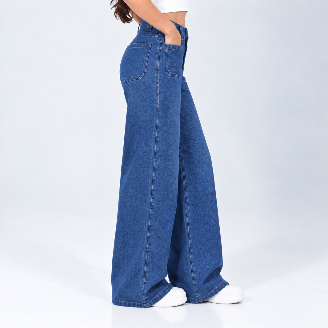 Jean Wide Leg Basico Ax-2707 Rigido