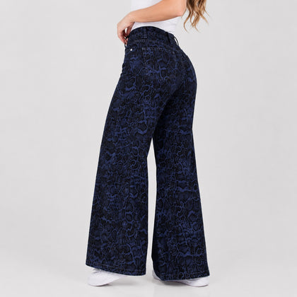 Pantalón Wide Leg Azul Ax-3228 Rigido Premium