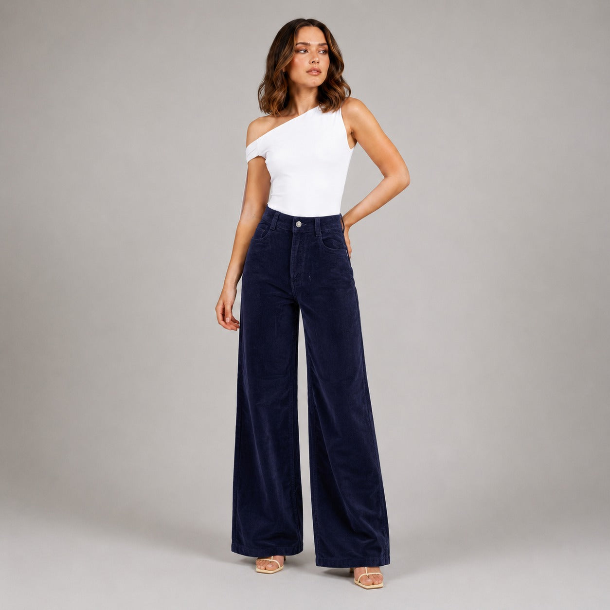 Pantalón Pana wide leg ax-3165