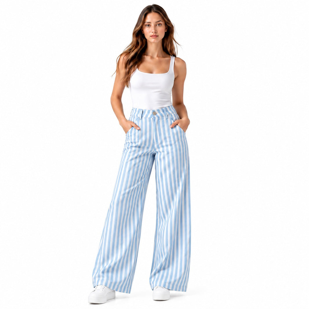 Pantalón Wide Leg Azul Ax-3213 Premium