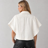 Poncho Denim B1972 Marfil