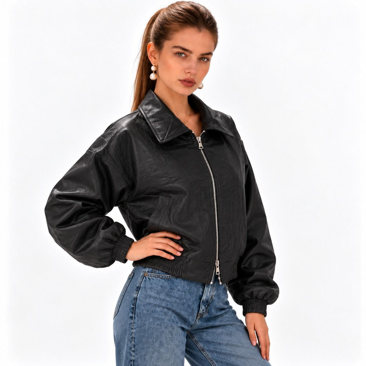 Cazadora eFecto piel CH1618