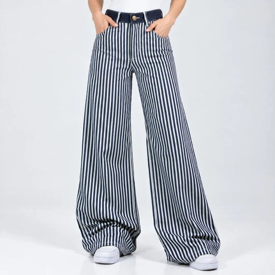 Jean Wide Leg Licrado Ox-3227 Azul Premium