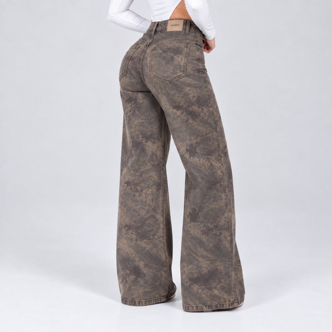 Pantalon Efecto Piel Cafe  Ax-3225 Premium Rigido