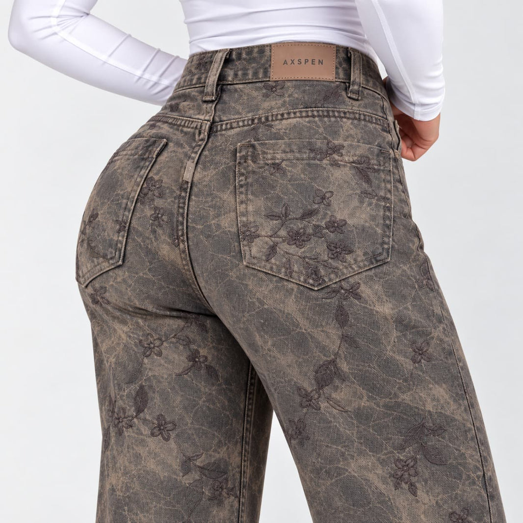 Pantalon Efecto Piel Cafe  Ax-3225 Premium Rigido