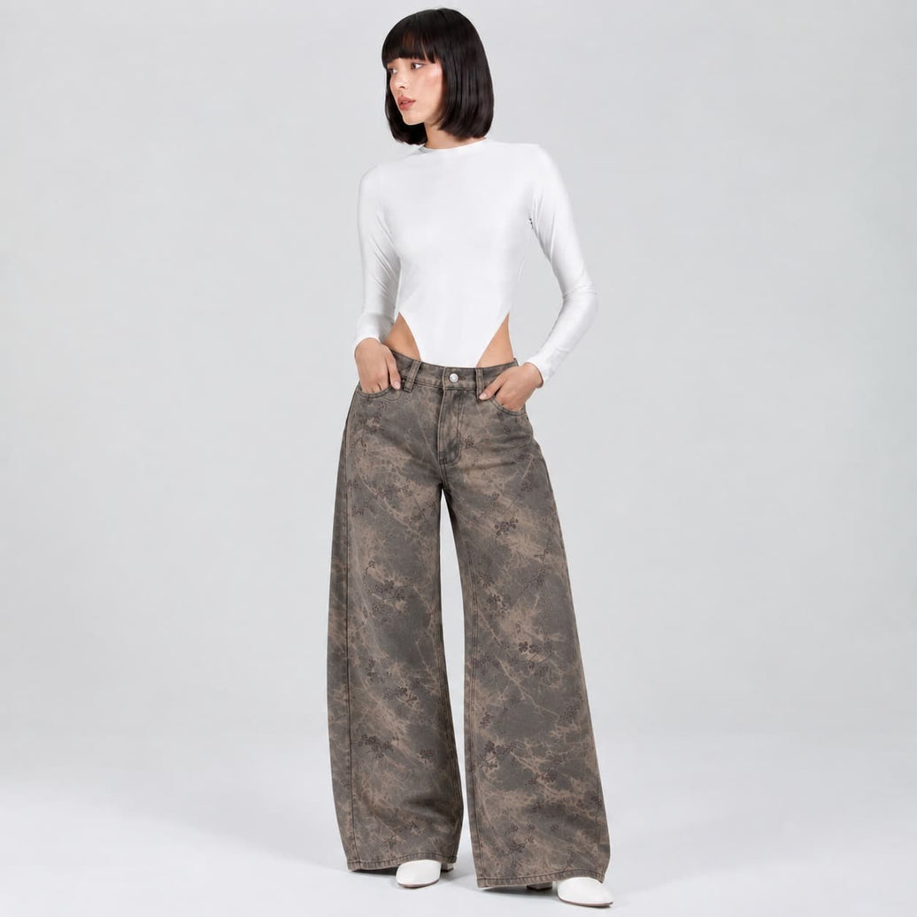 Pantalon Efecto Piel Cafe  Ax-3225 Premium Rigido