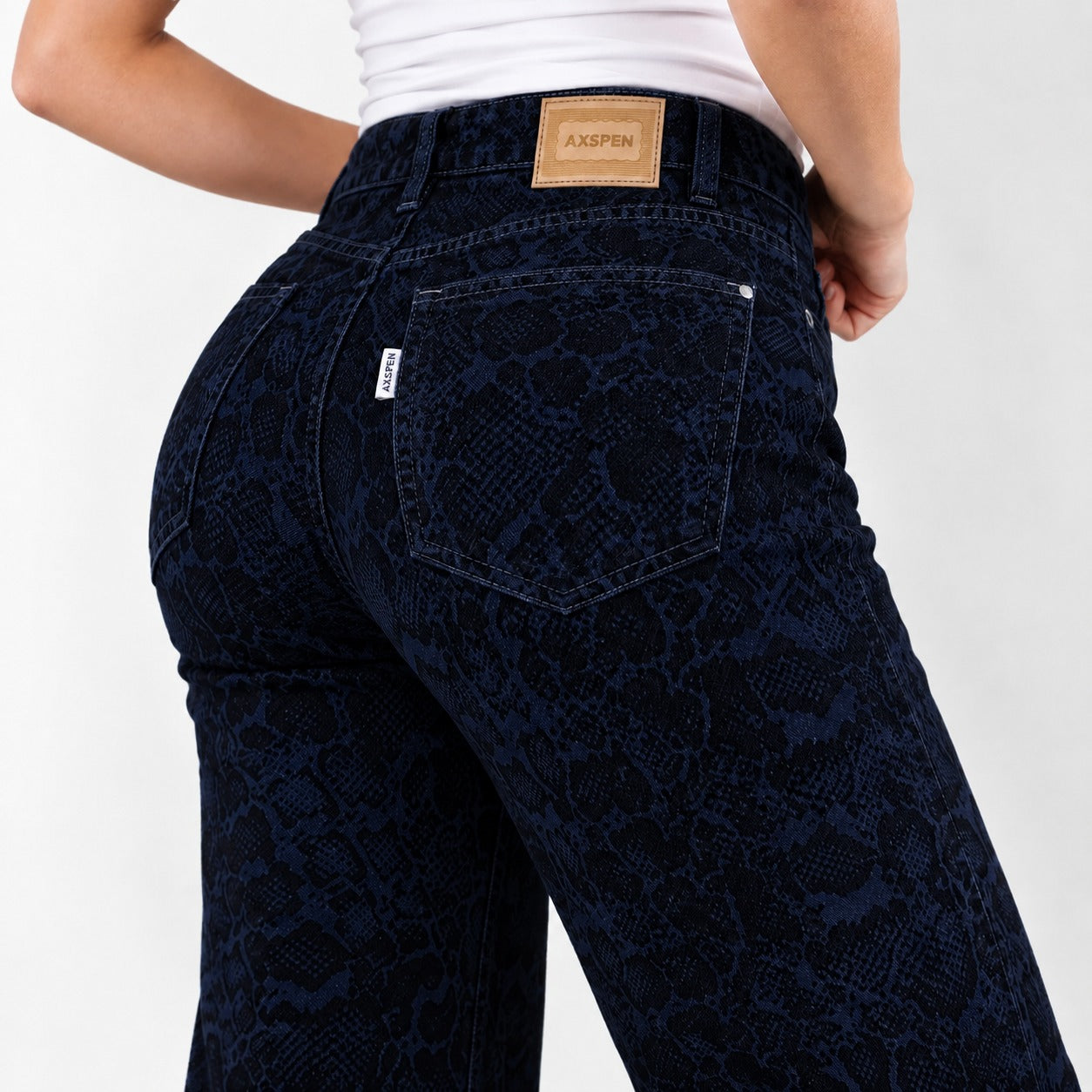 Pantalón Wide Leg Azul Ax-3228 Rigido Premium