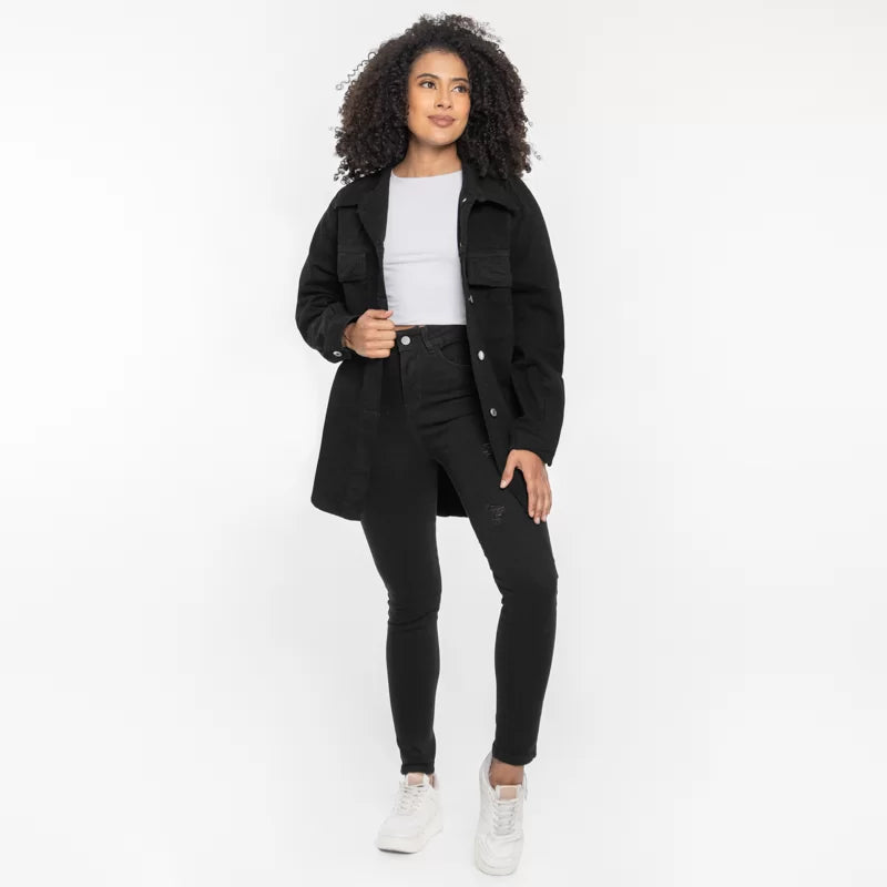 Chaqueta Denim B1649 Negro