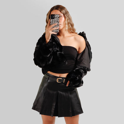 Falda corta Efecto Piel FD905