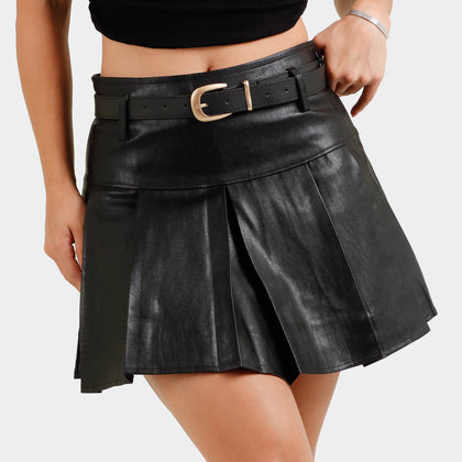 Falda corta Efecto Piel FD905