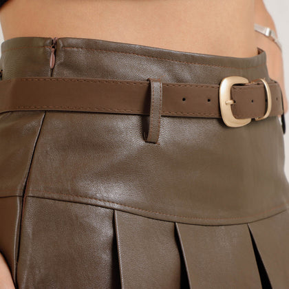 Falda corta Efecto Piel FD905