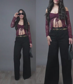 Jean Axspen Wide Leg Ax-2843 Negro